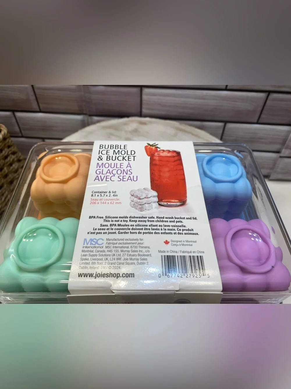 Joie ❤️ (6) XL BUBBLE ICE MOLD & BUCKET BPA FREE NWT